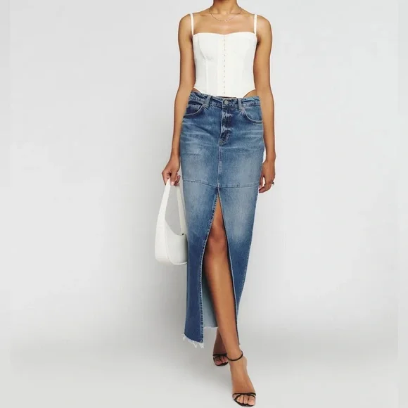 REFORMATION Tazz Maxi Denim Skirt - Picture 4 of 6